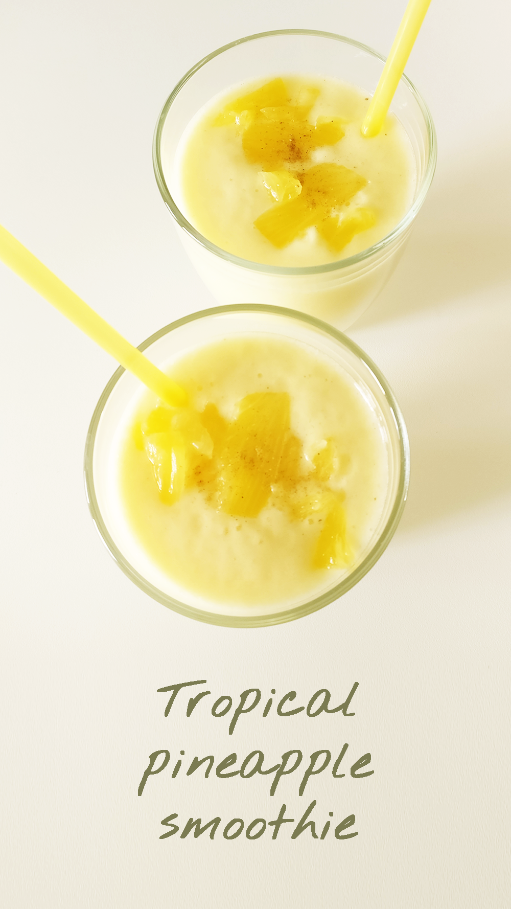 Tropical pineapple smoothie