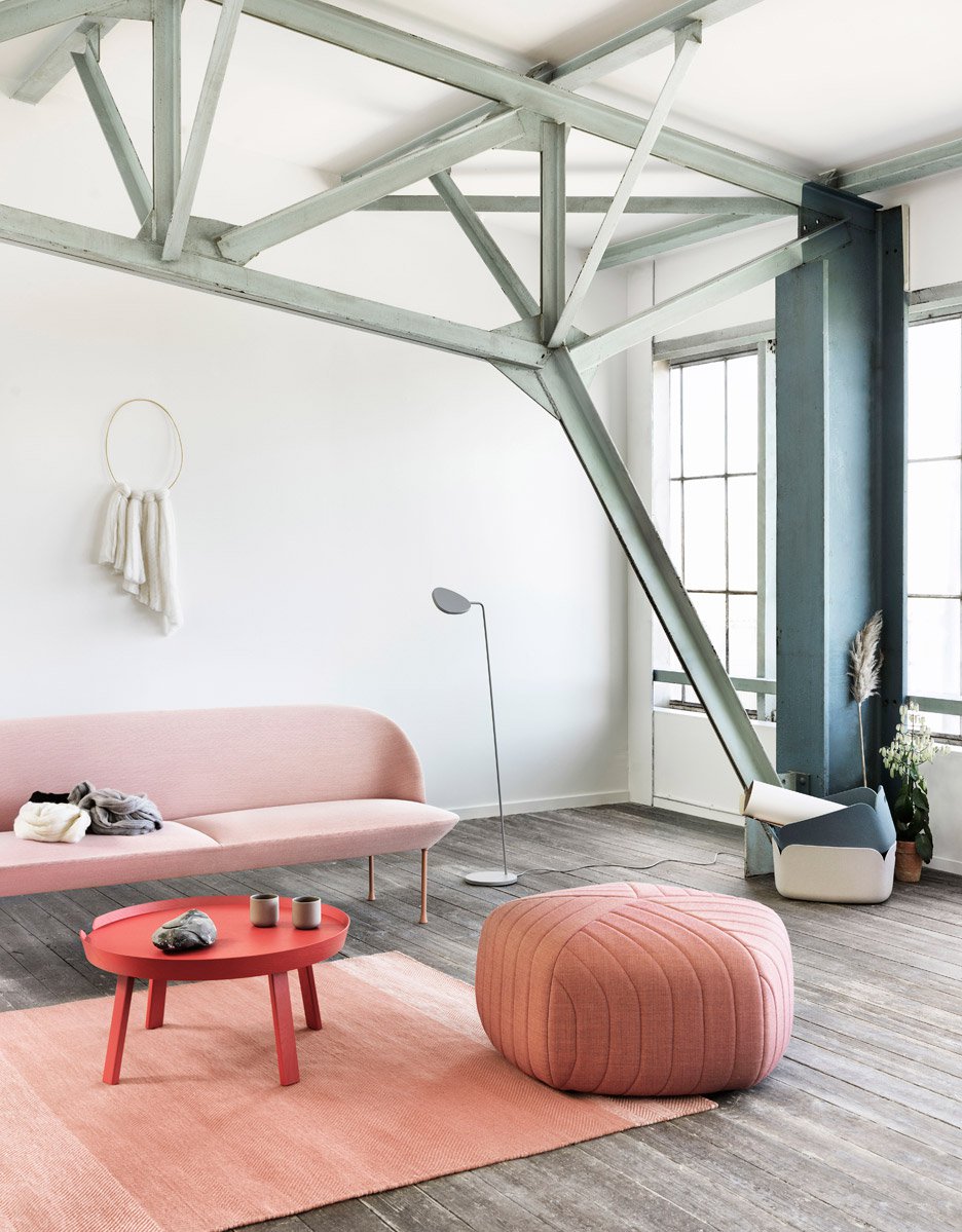 Five pouf collection by Muuto | Millennial pink ideas for your perfect home