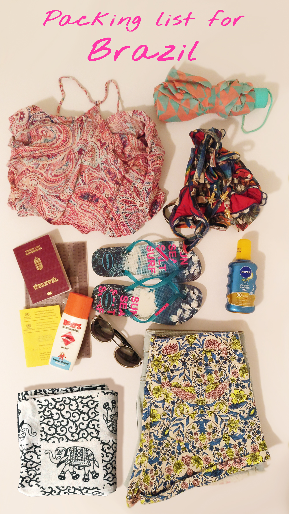 Packing list for Brazil | Aliz’s Wonderland
