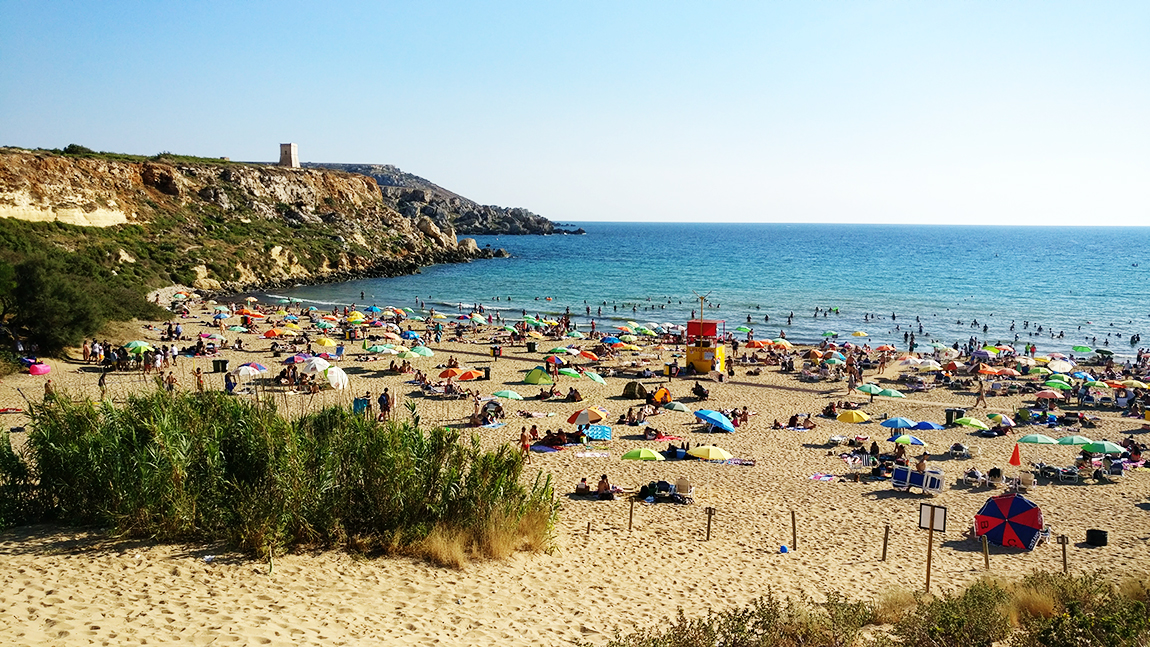 The sandy Golden bay beach (Ir-Ramla tal Mixquqa) - Best beaches in Malta | Aliz’s Wonderland