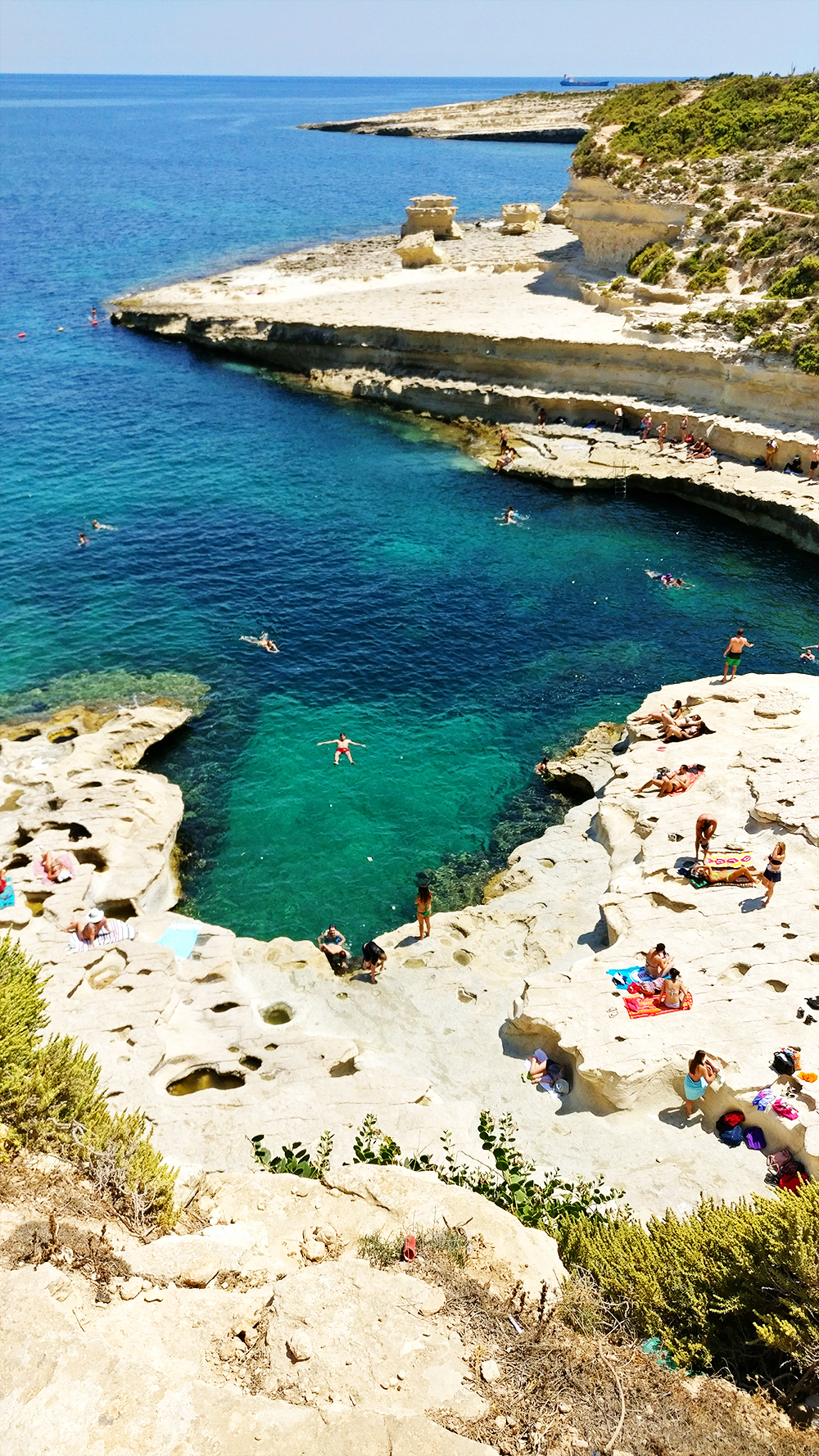 St Peter’s Pool, the natural swimming pool - Best beaches in Malta | Aliz’s Wonderland