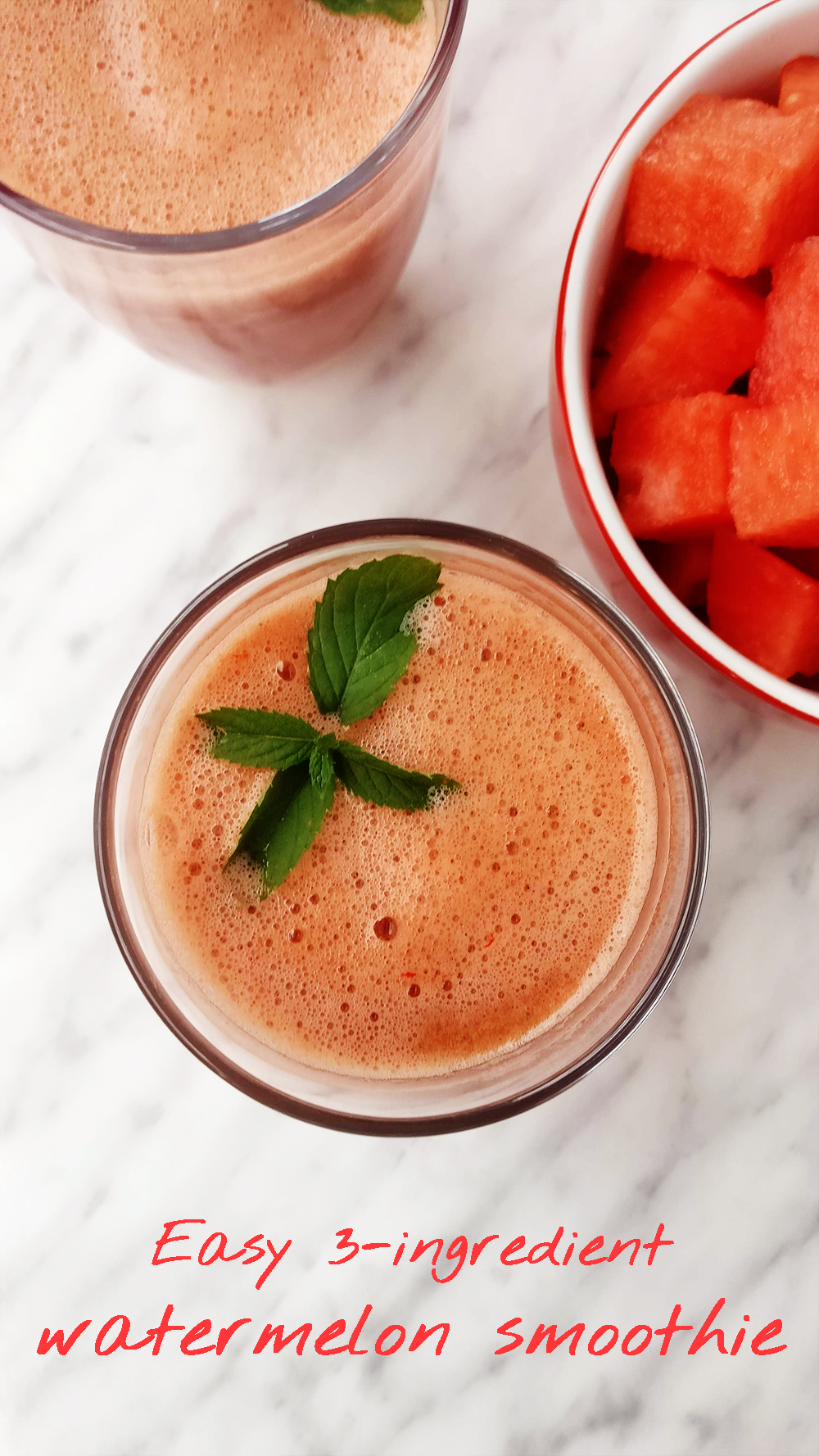 Easy 3-ingredient watermelon smoothie | Aliz’s Wonderland