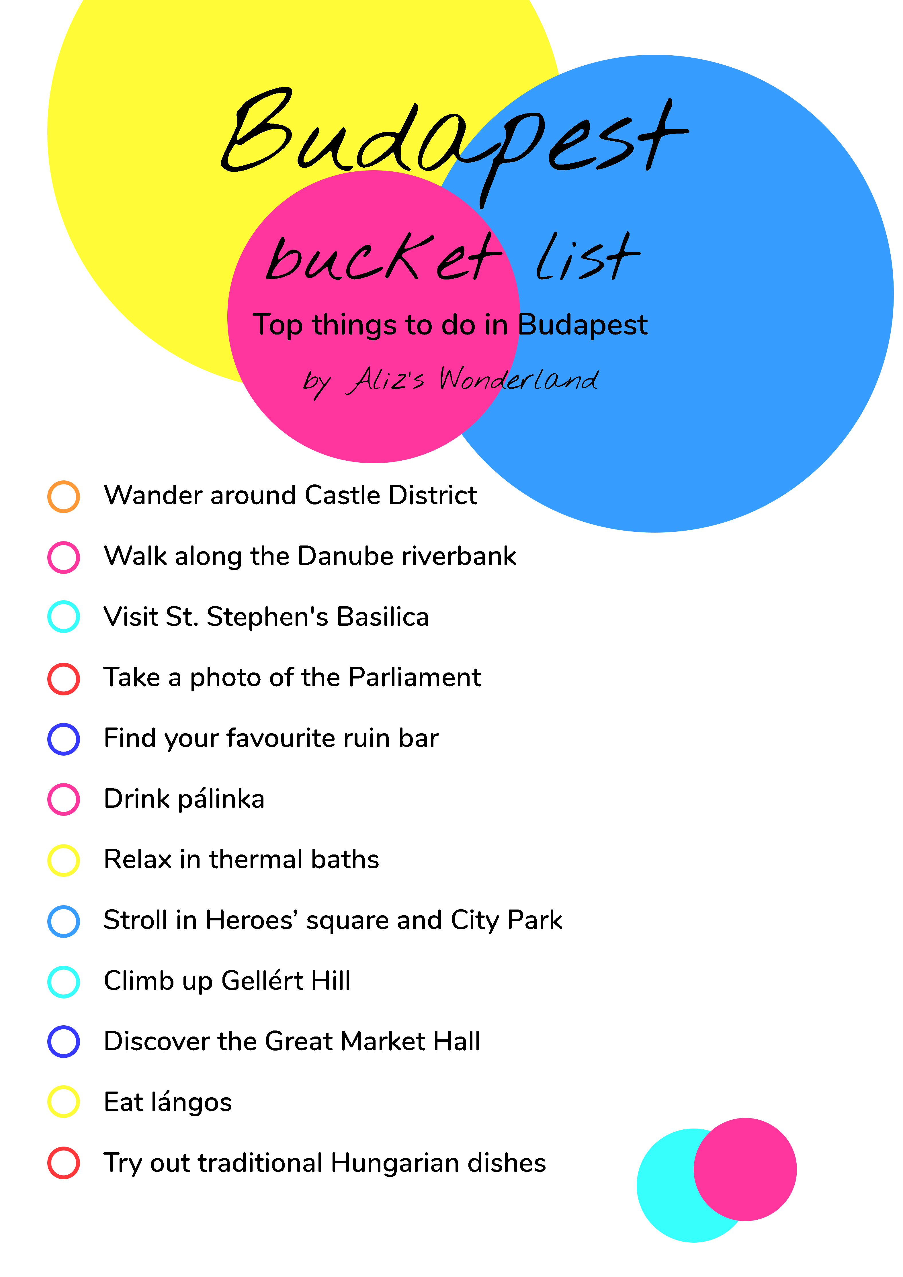 Budapest bucket list - Top things to do in Budapest | Aliz’s Wonderland #travel #Budapest #bucketlist #Budapestbucketlist #printable